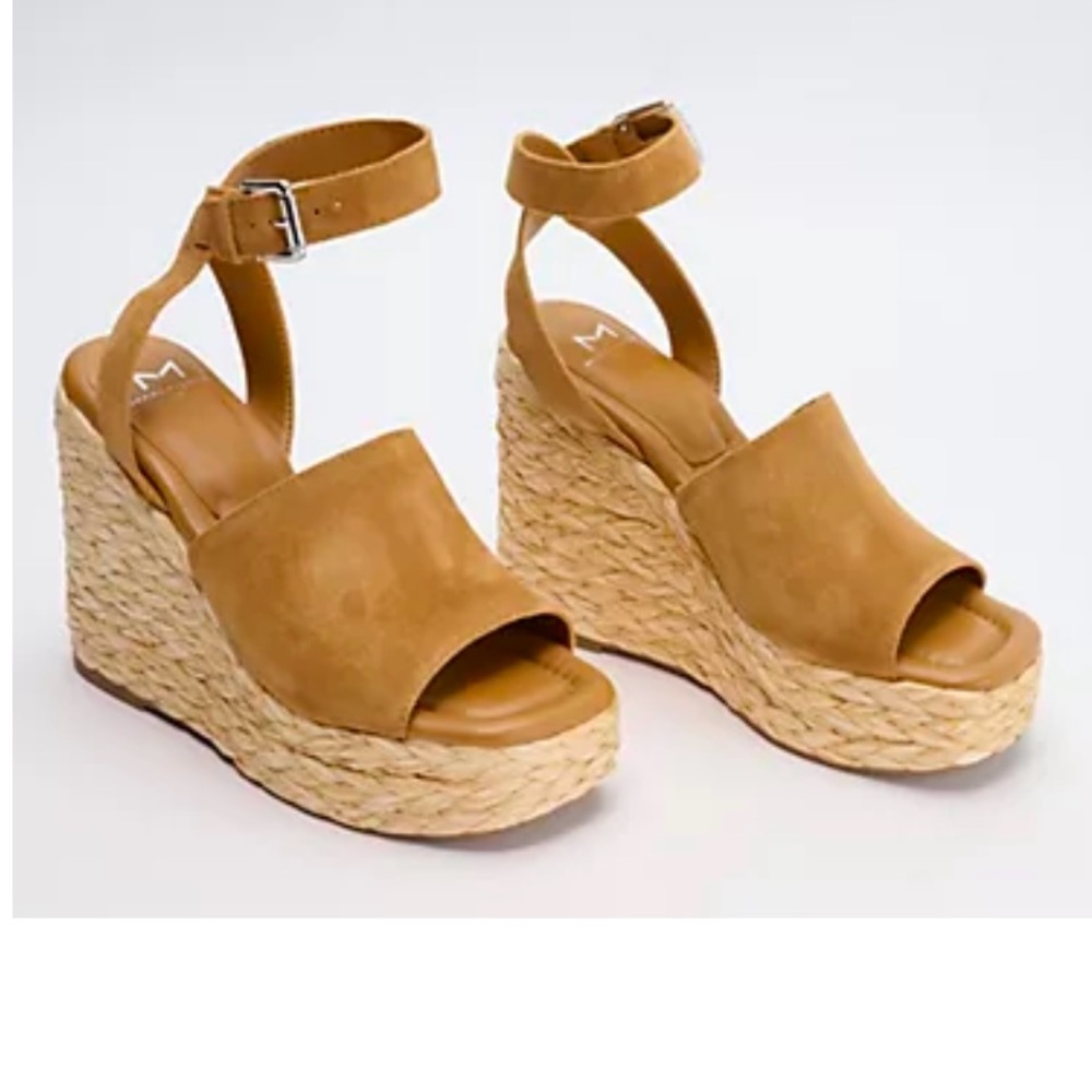 Marc Fisher LTD Suede Espadrille Wedges - Nelly size 7m